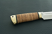 Нож Селигер береста, 95х18, латунь : фото 3